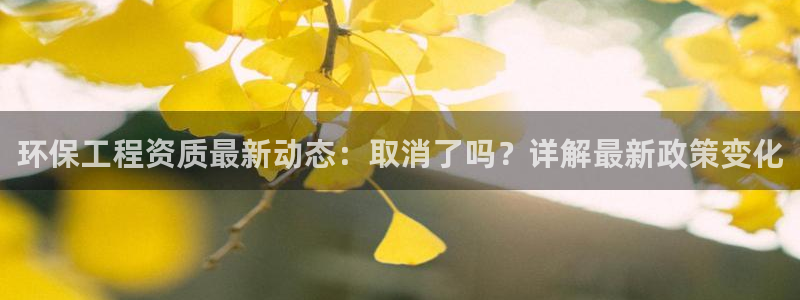 彩名堂开奖结果查询：环保工程资质最新动态：取消了吗？详解最新政策变化