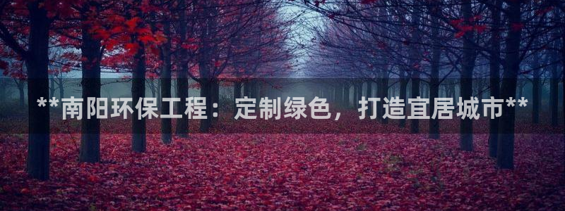 彩名堂官网计划01：**南阳环保工程：定制绿色，打造宜居城市**