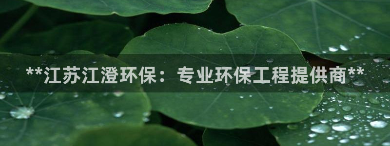 彩名堂怎么用不了了：**江苏江澄环保