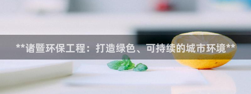 彩名堂双彩网：**诸暨环保工程：打造
